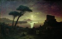 Айвазовский - Неаполитанский залив в лунную ночь. 
