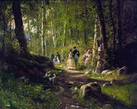 Шишкин - Прогулка в лесу. 