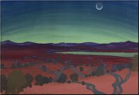 Волошин - И в пурпуре полей и зелени закатов серп пепельной луны.