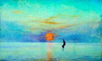 Ярошенко - Закат солнца над морем. Этюд.
